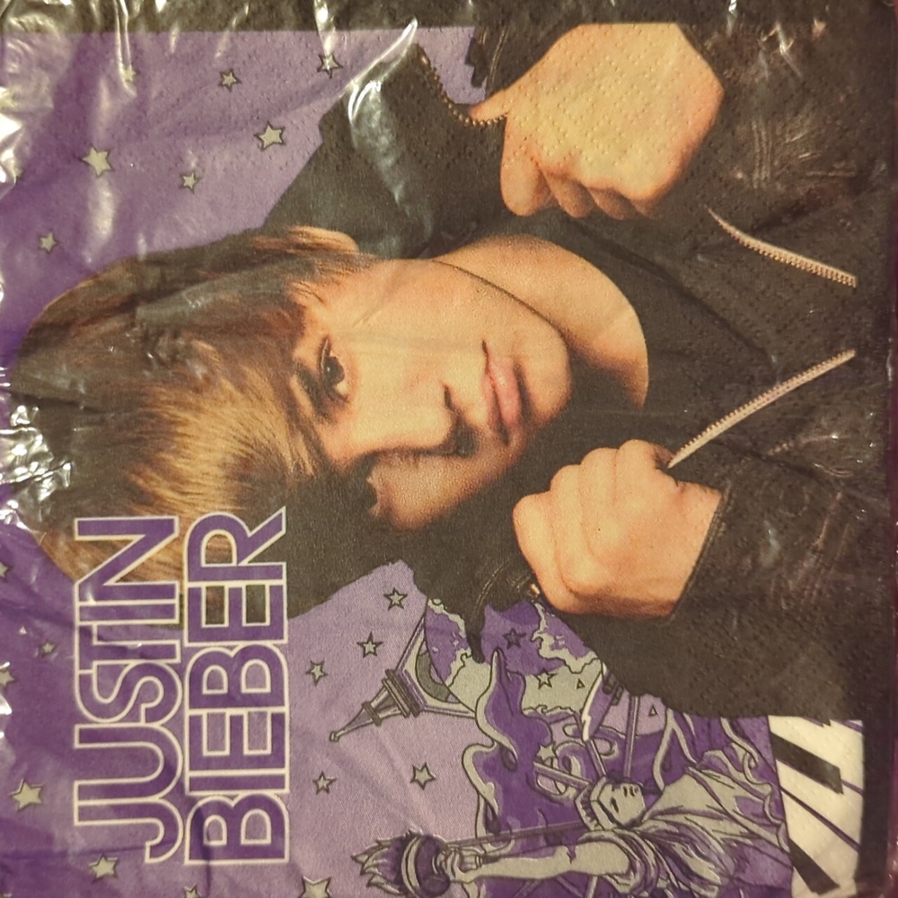 Vintage Justin Bieber napkins